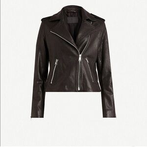 All Saints Hadi biker jacket buffalo leather 0